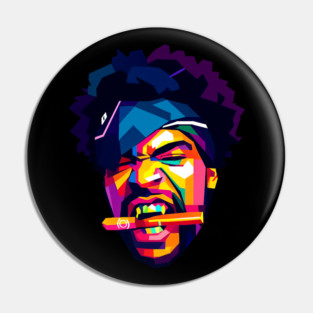 Method Man Face Pop Art Pin