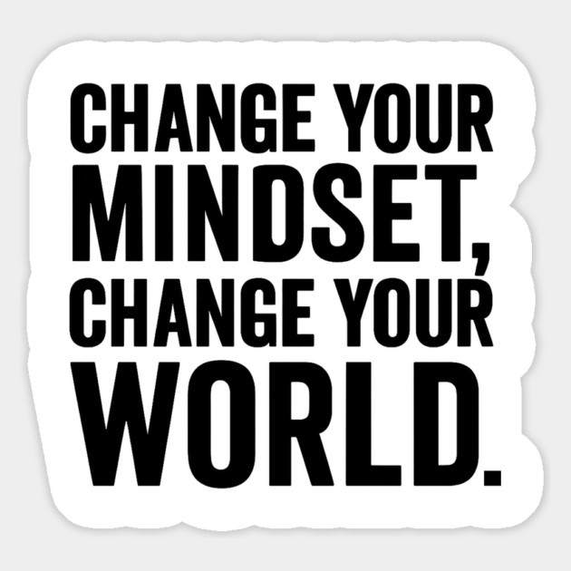 Change Your Mindset, Change Your World. Motivational Gift Magnet by Harriet's Store