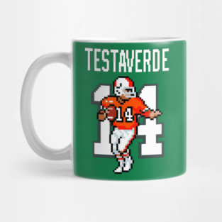 Vinny Testaverde Miami Hurricanes Pixel Quarterback Throwback Mug