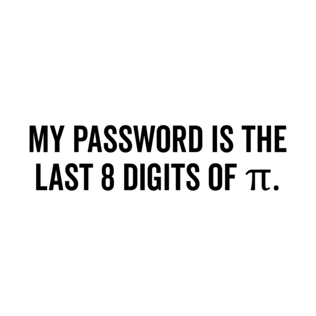 My Password is the Last 8 Digits of Pi by Frank Ring