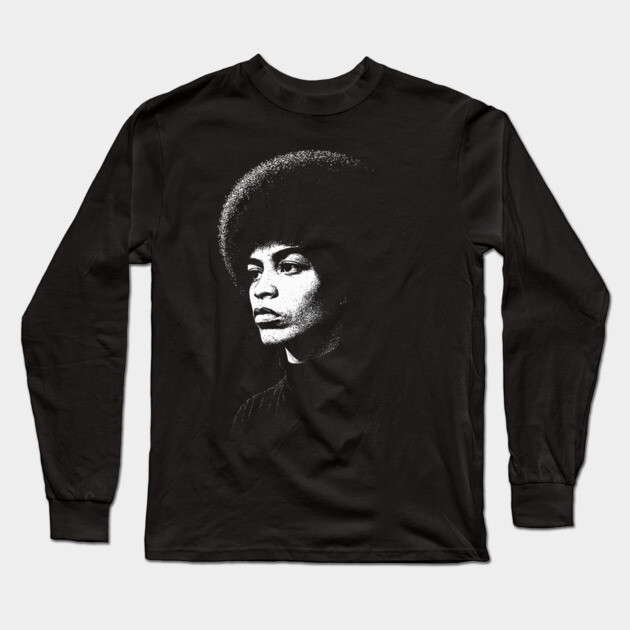Angela Davis, Civil Rights Activist Long Sleeve T-Shirt by UrbanLifeApparel