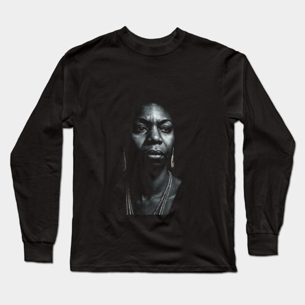 Nina Simone Long Sleeve T-Shirt by UrbanLifeApparel