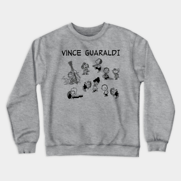 Vince Guaraldi Dancing Kids Crewneck Sweatshirt by fun stuff, dumb stuff