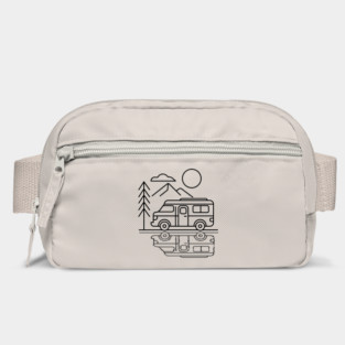 Camp Rv Line Art Vintage Bag