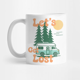 Let's Get Lost - Vintage Retro Adventure Mug