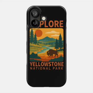 Explore Yellow Stone - Vintage Retro Adventure Phone Case
