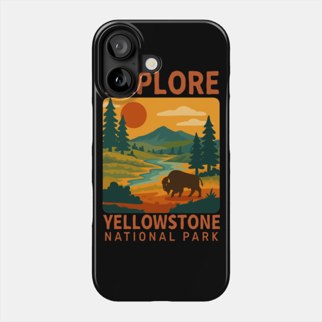 Explore Yellow Stone - Vintage Retro Adventure Phone Case by daily vintage