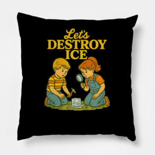 Subtle Fuck ICE Protest Pillow