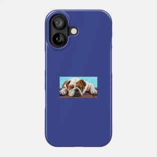 Sleeping Bulldog – Cozy Dog Art Phone Case