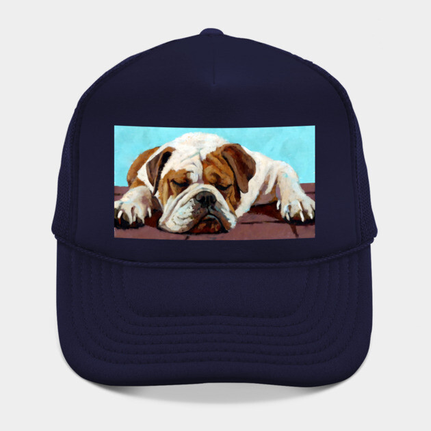 Sleeping Bulldog – Cozy Dog Art by DonWillisJrArt