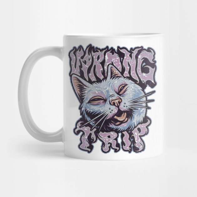 Trippy Cat Psychedelic by Wrongteeshirt