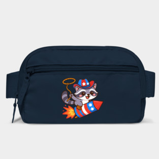 Cute Cowboy Raccoon Riding Firework – 4th of July Rocket Rodeo Animal Bag