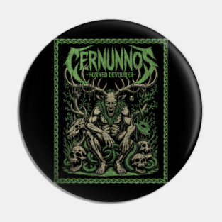 Cernunnos Horned Devourer Mythology Gift Pin