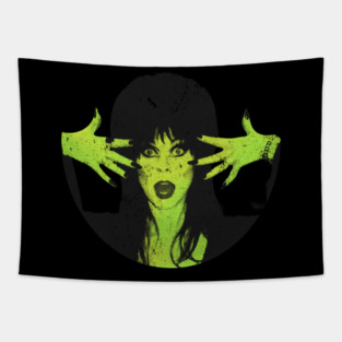 Retro Elvira Mistress of the dark Tapestry