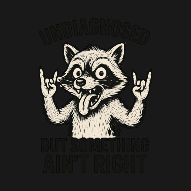Undiagnosed But Something Ain't Right Funny Raccon by ArtistTee ⭐⭐⭐⭐⭐