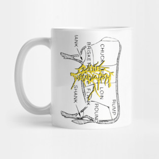 Cattle Decapitation – Butcher Cut Diagram Deathgrind Satire Mug