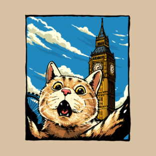 Cat Selfie Big Ben T-Shirt