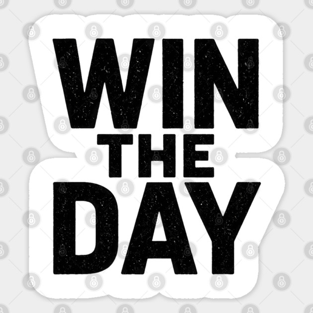Win The Day Motivational Gift Sticker by Harriet's Store