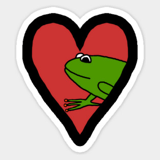 I Love Frogs My Small Valentine Frog Magnet