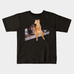 Cat Meme Cat Smoking Cigarette T Shirt Kids T-Shirt
