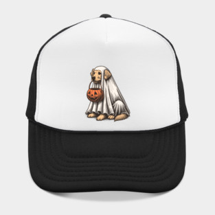 Vintage Halloween Dog No Tricks Treats Hat