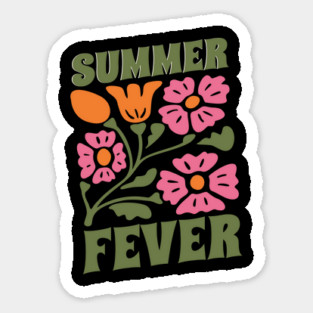 Summer Fever Floral Themed Design Magnet