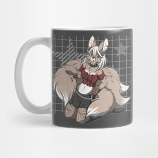 Punk Rock Kitsune Fox Girl Mug