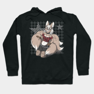 Punk Rock Kitsune Fox Girl Hoodie