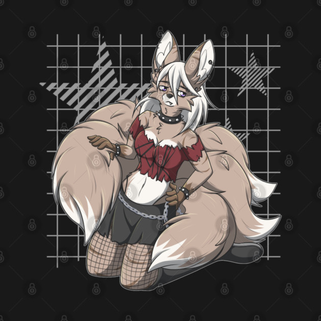 Punk Rock Kitsune Fox Girl by Fennek