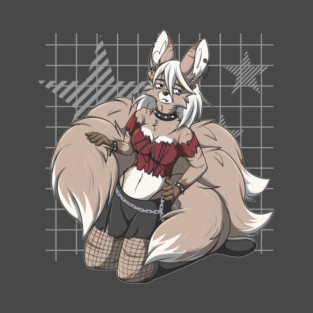 Punk Rock Kitsune Fox Girl T-Shirt