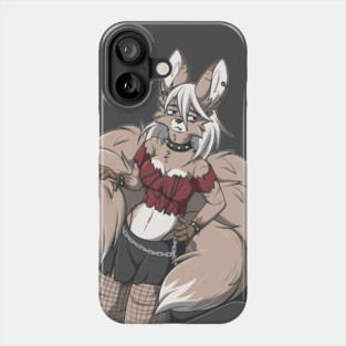 Punk Rock Kitsune Fox Girl T-Shirt Phone Case