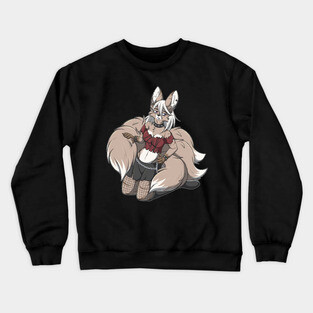 Punk Rock Kitsune Fox Girl T-Shirt Crewneck Sweatshirt
