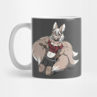 Punk Rock Kitsune Fox Girl T-Shirt Mug