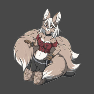 Punk Rock Kitsune Fox Girl T-Shirt T-Shirt