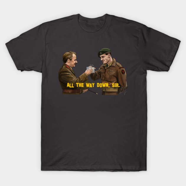 Inglourious Basterds: All the Way Down, Sir. T-Shirt by 51Deesigns