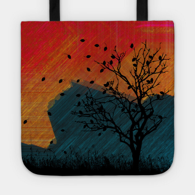 Crimson Dusk Tote by casualteesinc