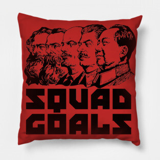 Squad Goals - Marx, Engels, Lenin, Stalin, Mao, Communist, Meme Pillow