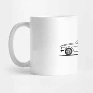 Peugeot 504 Black Mug