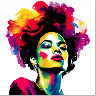 colorful portrait of a woman Posters and Art