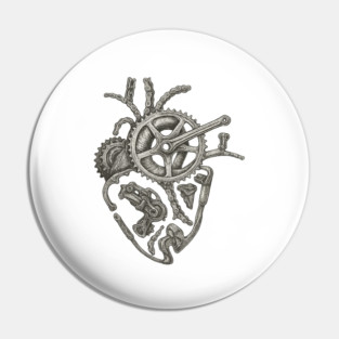 Mountain Biking Heartbeat Bike Pin