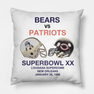 Bears Vs Patriots 86 Classic Aesthetic Pillow
