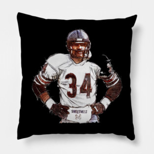 Walter Payton Chicago Sweetness Sketch Pillow