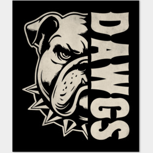 Bulldogs Name Personalized Bulldogs Cute Posters and Art