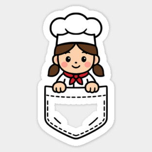 Funny Girl Chef Pocket Pal Cute Chef Cook Cooking Kitchen Magnet