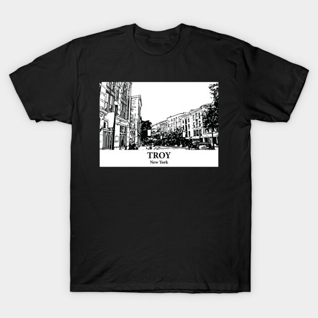 Troy - New York T-Shirt by Lakeric