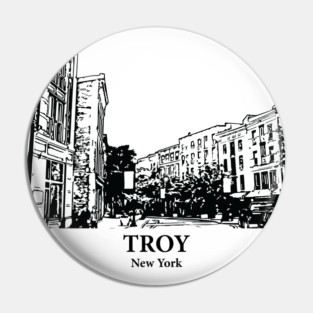 Troy - New York Pin