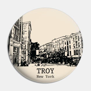 Troy - New York Pin