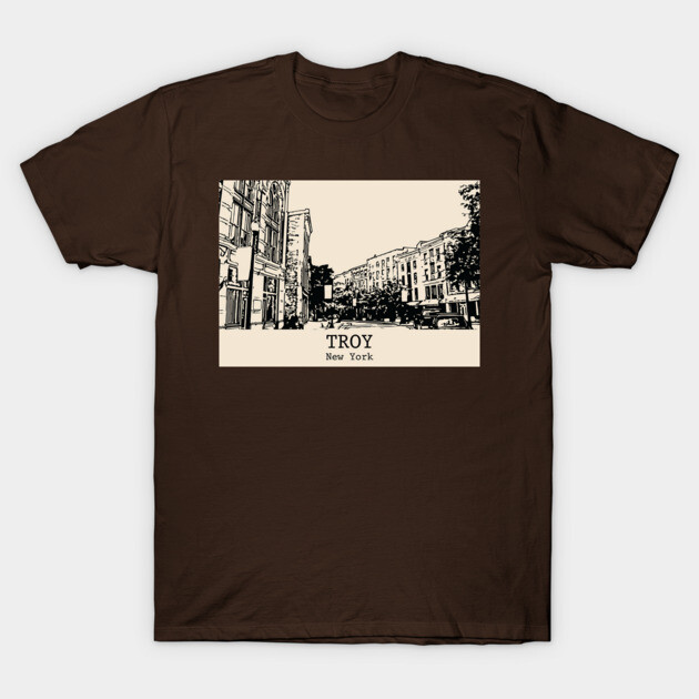 Troy - New York T-Shirt by Lakeric