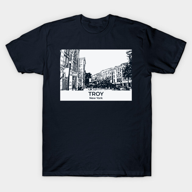Troy - New York T-Shirt by Lakeric