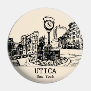 Utica - New York Pin